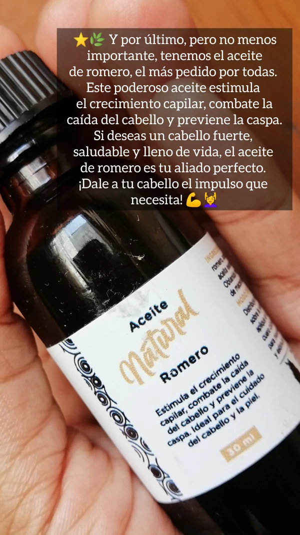 Aceite de romero 30 ml's foto | Leydi Curly |  BizneCubano